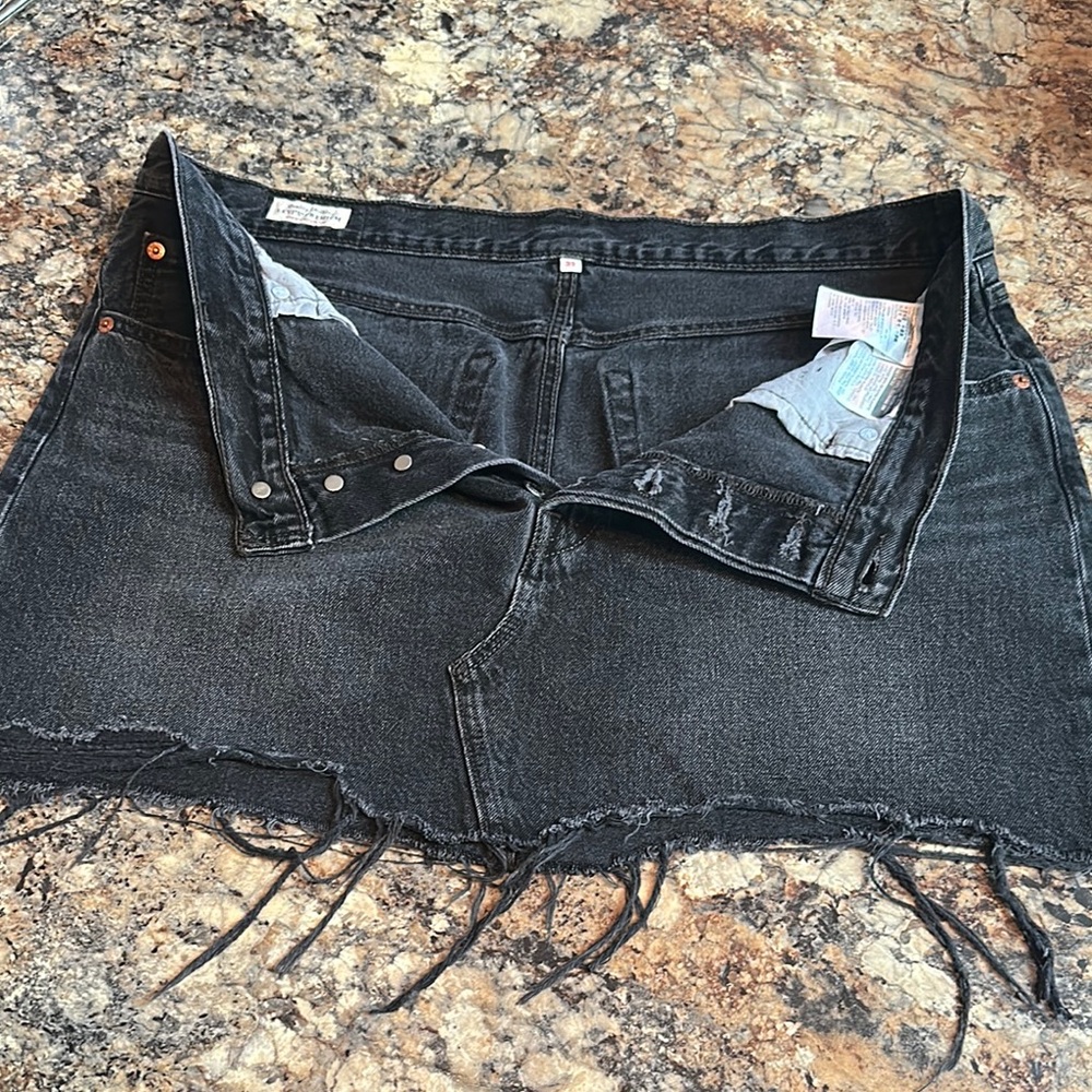 Levi's Premium Charcoal Denim Skirt